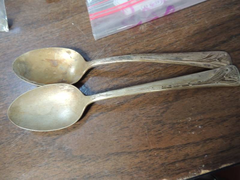 lot 508 image: Silverware- Qty. 7 Embassy silver  2 TABLE POONS & 5 TEASPOONS