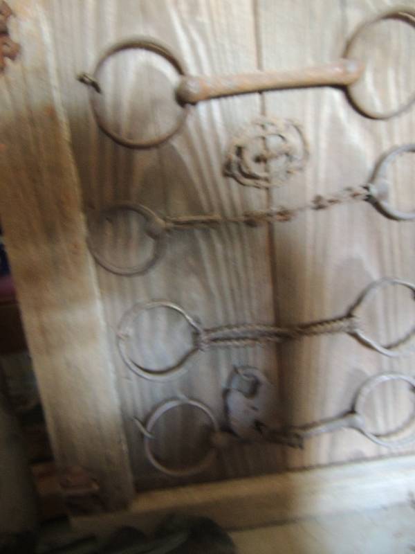 lot 579 image: Handmade wall display OF HORSE BITS