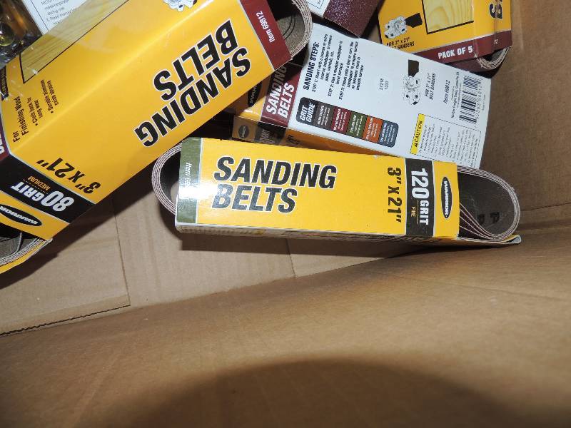 lot 599 image: 6 new sander belts 3 x 21 6 new packs