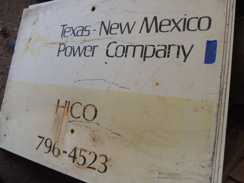 lot 614 image: Texas Newmexico power co. signs x 4