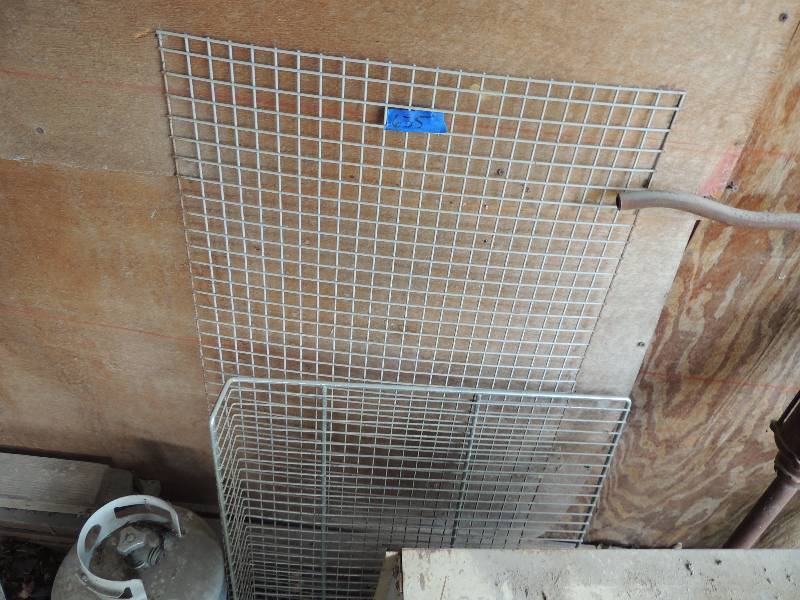 lot 635 image: 2 metalGRID SHELVES