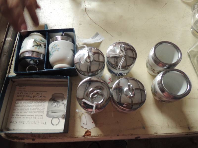 lot 301 image: Royal Chester premier coddle egg cups inbox with instructions -   4 SETS OF 2