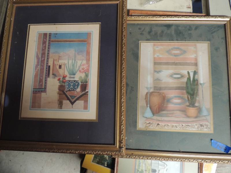lot 749 image: Southwestern art by Nancy Cordilin x 2