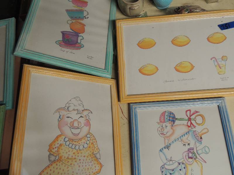 lot 751 image: Qty. 8 Lemons to Lemons 54 of 300, Cup of tea92 of 300,Pearly pig 12 of 300, Baby Glity 6 of 300, Kissing toads46 of 300, Piece of cake 39 of 300, minor detail 63 of 300, just dessert 84 of 300