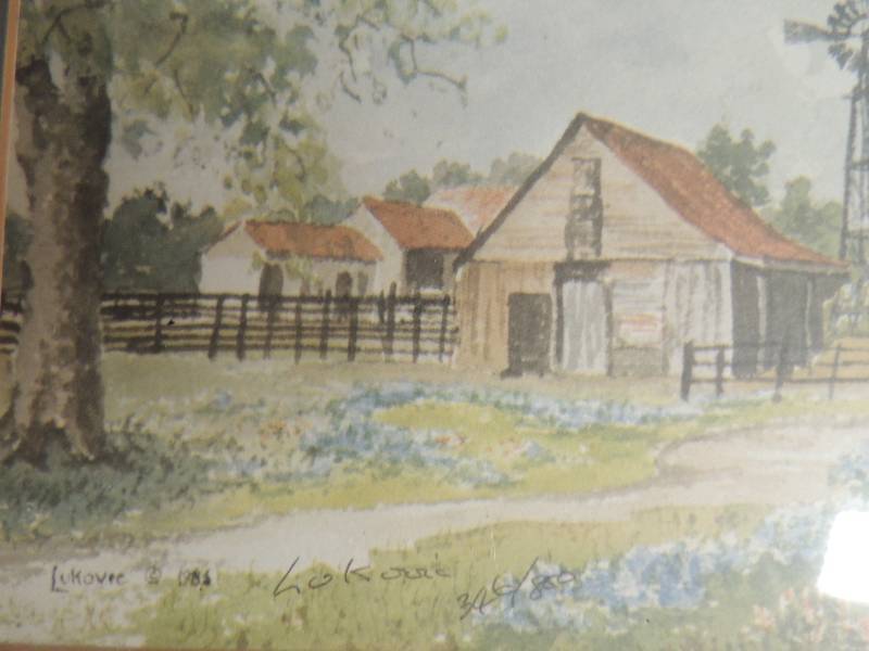 lot 781 image: 12x24 Country Windmill and bluebonnets