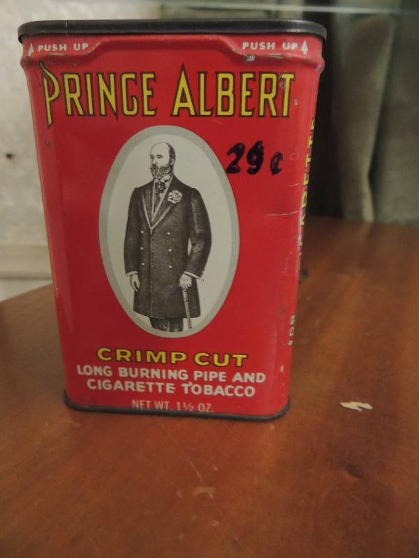 lot 7 image: Prince Albert Crimp cut long burning pipe tobacco 1 12 oz. Brown Cuesta Reymade in  Tampa Florida