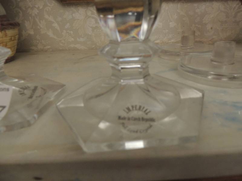 lot 57 image: 4 glass candle holders