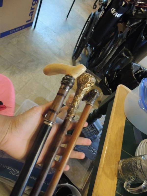 lot 108 image: 3 walking canes