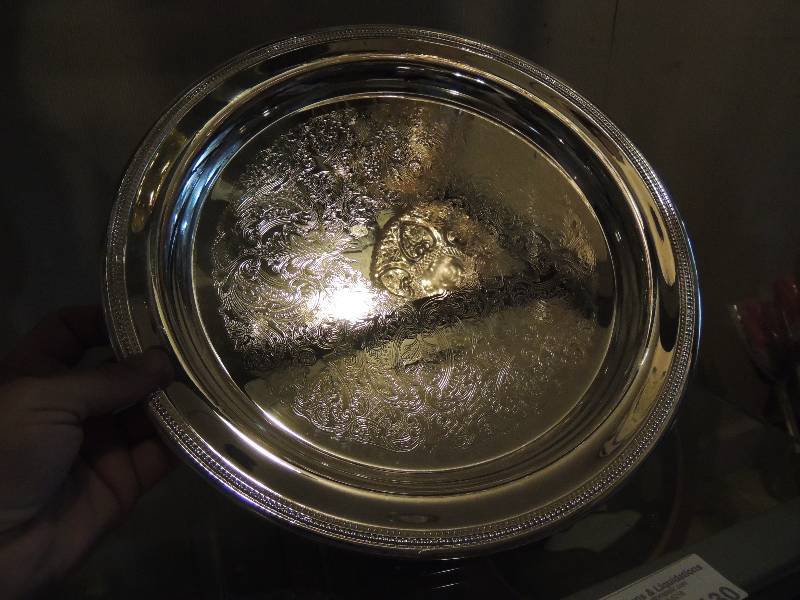 lot 130 image: Very large silver serving platter