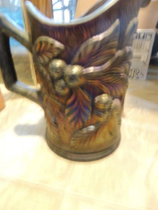 lot 139 image: Dark BLUEPURPLE Fenton Carnival Glass PITCHER
