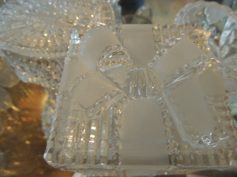 lot 144 image: 4 crystal dishes