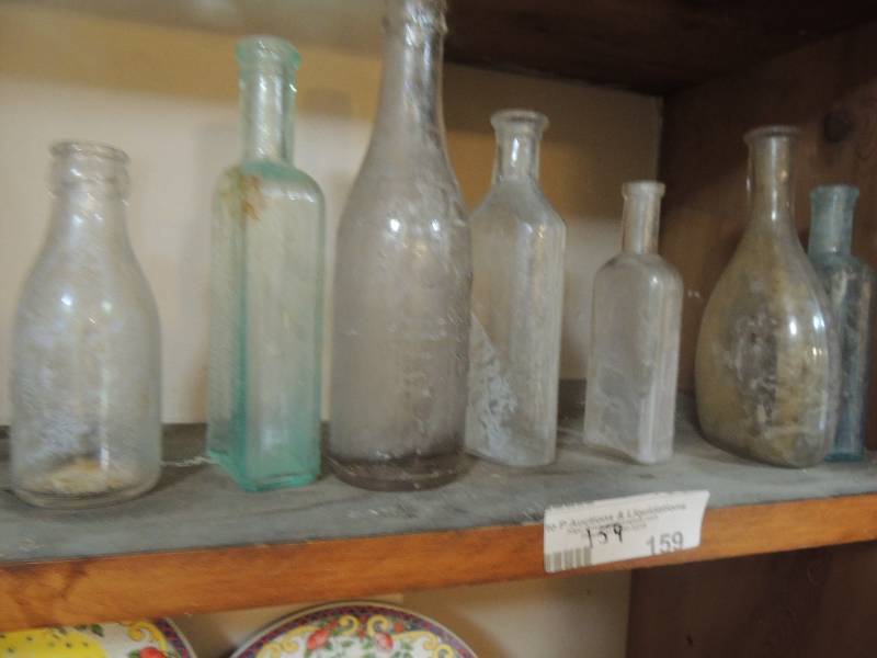 lot 159 image: 6 vintage bottles McDaniel Brothers bottle Ft Worth TX