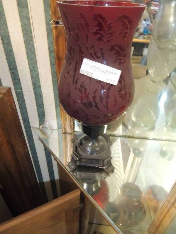 lot 173 image: Ruby red vase
