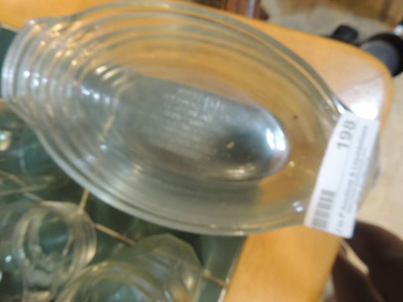 lot 198 image: 4 anchor ovenware 16 oz. 4 drinking glasses