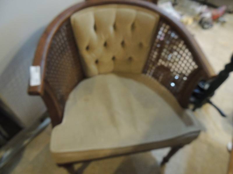 lot 201 image: Vintage ROUND BACK CHAIRS  QTY 2