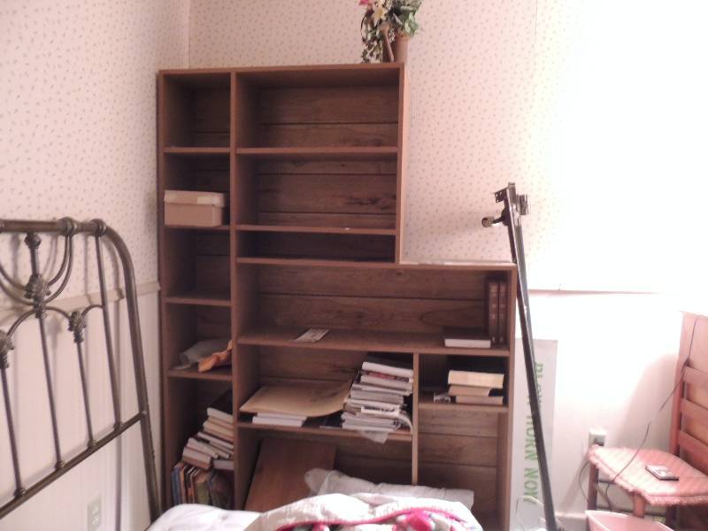 lot 216 image: Large brown bookshelf