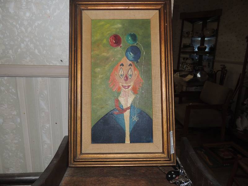 lot 283 image: CLOWN PAINTING
