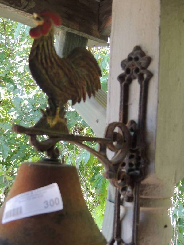 lot 300 image: hanging rooster bell