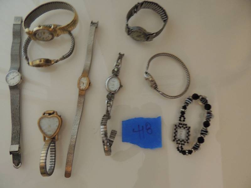 lot 418 image: Ladies watches x 9 Omega, Gitano,Bulova, Timex, Trendz Unknown working condition