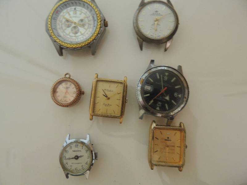 lot 421 image: Watches x 7  INCL. VSwisco, Dufonte, Rodh. Sheraton,Rocatron  - unknown working  condition