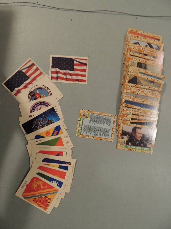 lot 448 image: DESERT STORM CARDS - TOPPS 1991