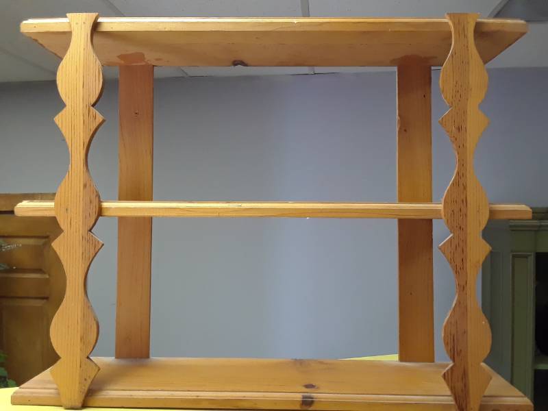 lot 13 image: WOOD HANGING SHELF