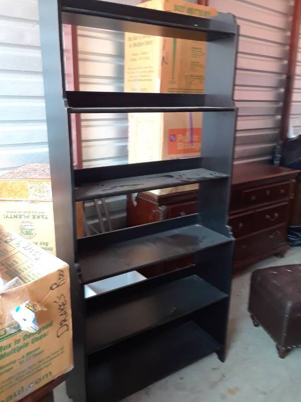 lot 65 image: BLACK BOOKCASE
