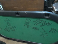 lot 50 image: FAMOUS SPORTS STARS SIGNED POKER TABLE