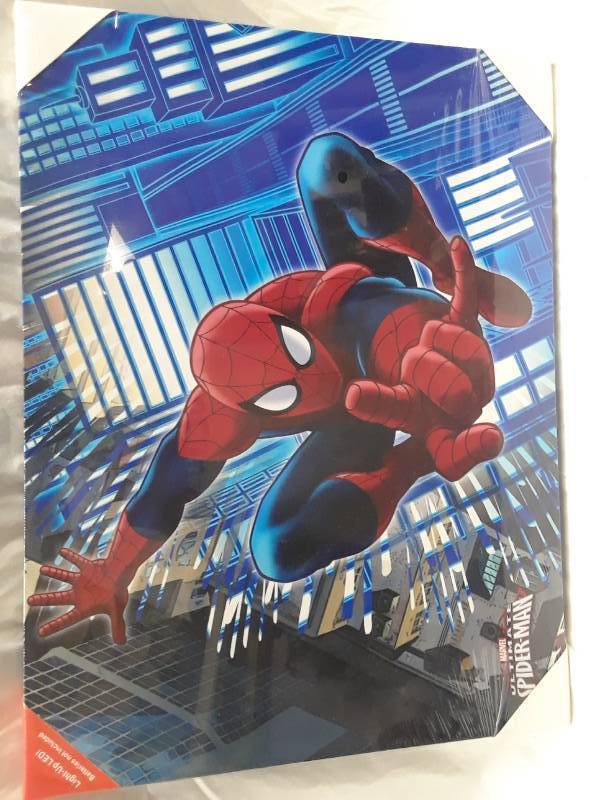 lot 62 image: NEW SPIDER MAN LED LIGHT-UP PICTURE
