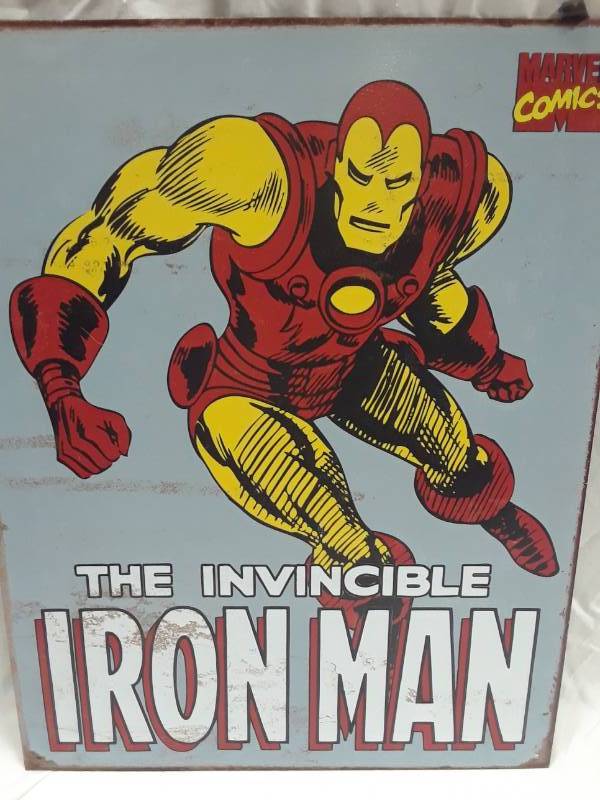 lot 59 image: METAL IRON MAN SIGN