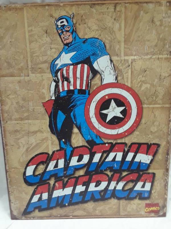 lot 54 image: METAL CAPTAIN AMERICA SIGN