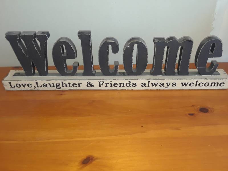 lot 8 image: WELCOME  PLAGUE MEASURES 18 X 6