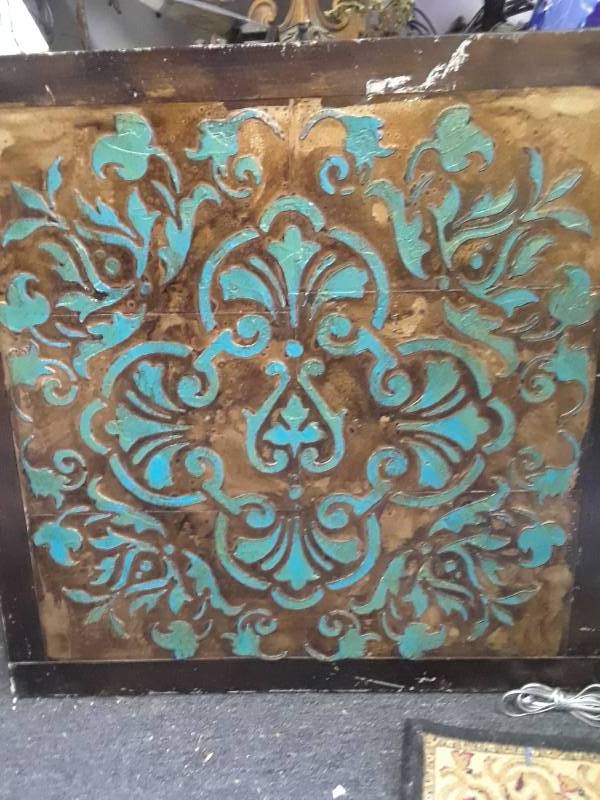 lot 44 image: 3 X 3 CANVAS PAINTING