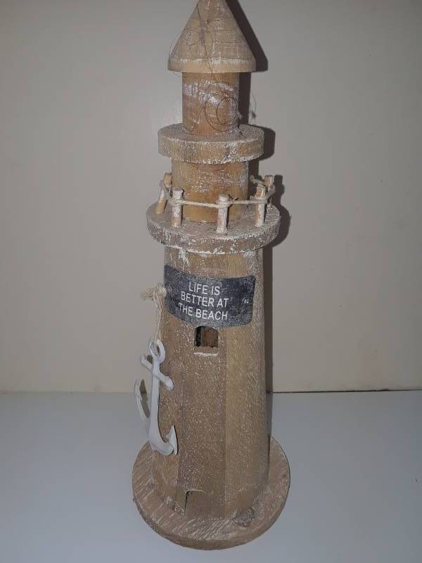 lot 57 image: 18 TALL WOOD LIGHT HOUSE