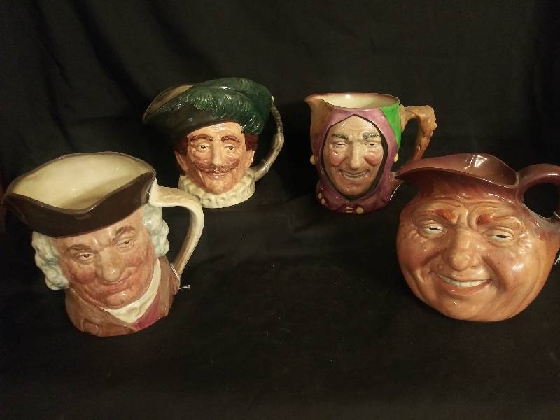 lot 41 image: Toby Mugs- Vintage Royal Doulton, Touchstone A mark, Sam Johnson, The Cavalier A mark John Barley Corn