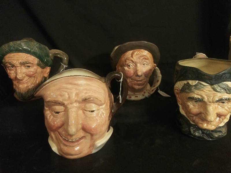 lot 47 image: Tobey Mugs- Vintage Royal Doulton, Large, Jarge, Auld, Mac, Granny, John Barleycorn