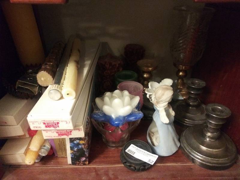 lot 52 image: Lot of candles and candle holders- Just look at the picture LARGE lot
