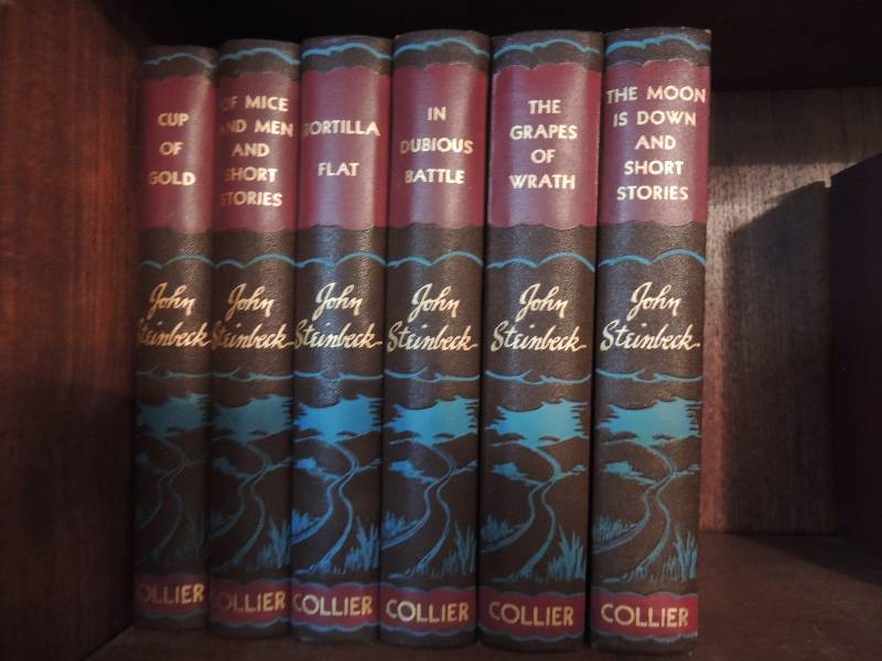 lot 168 image: Books- John Steinbeck set of 6, History of the world set of 5, and Agatha Christie set of 5