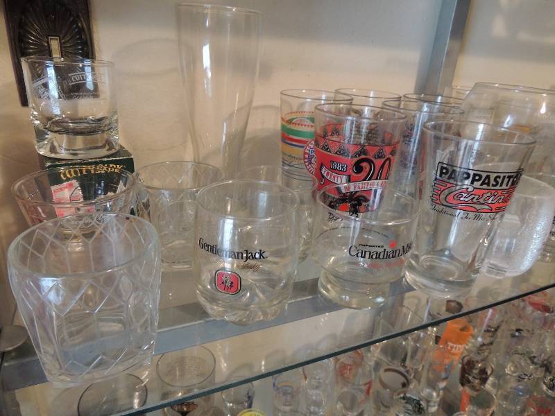 lot 255 image: Bar glassware and shot glasses