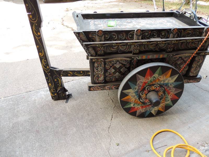 lot 509 image: Costa Rica tea cart Black with lift out serving tray 40x x 24 x 20