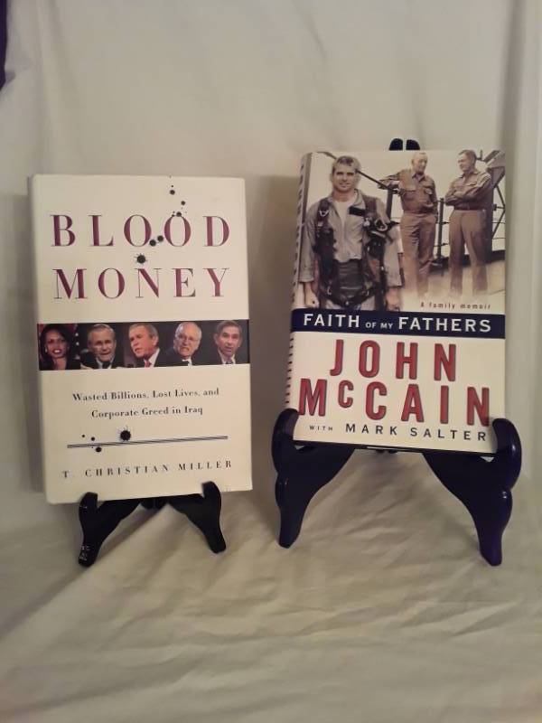 lot 97 image: Faith of My Fathers by John McCain SIGNED BY AUTHOR and Blood & Money first edition