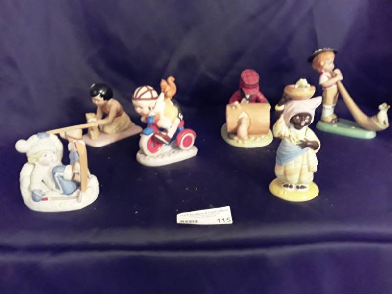 lot 115 image: The U.N . Children- Stephan from Czechoslovakia 1982, Charles from Canada 1979, Diodu from Nigeria 1978, Albert from Belgium, Valai from Thailand 1981 Sven from Norway 1978