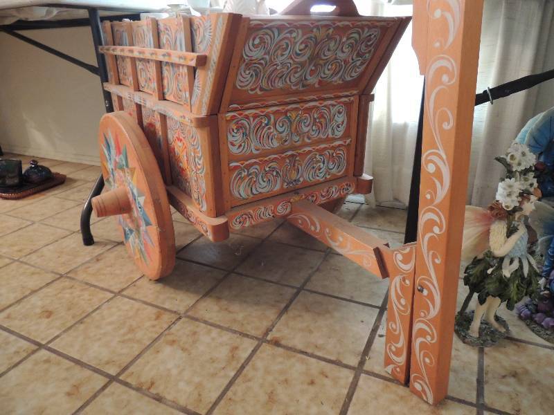 lot 23 image: Costa Rican Tea Cart with removable serving tray 42 L x 24w x 26T