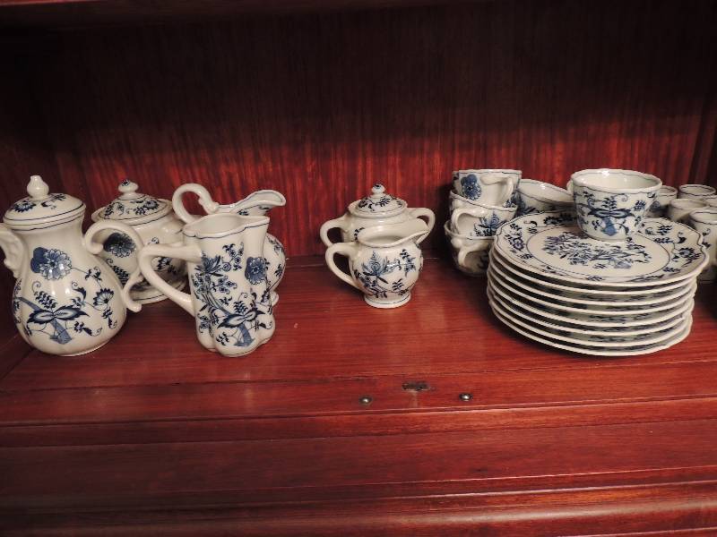 lot 59 image: BLUE DANUBE CHINA  - 68 PCS - Serving PLATTERS, , cups, ,lunschon sets and more