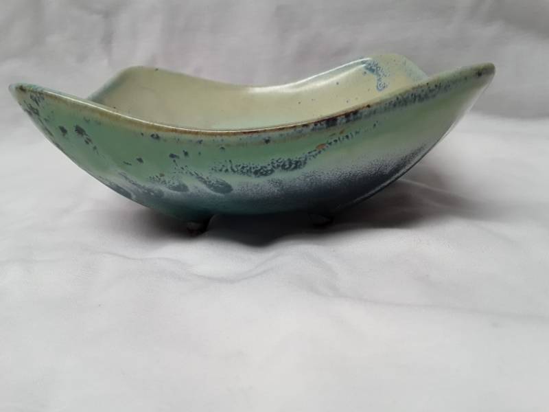 lot 13 image: Blue footed Bowl by Dryden Promark clay - Hot springs Arkansas