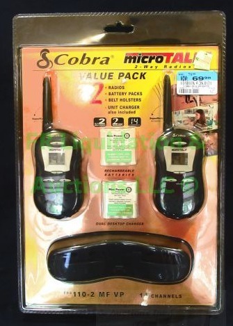 lot 17 image: Cobra micro-talk 2 way radio set in unopened blister pack