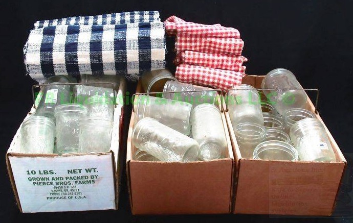 lot 18 image: Assorted Ball and Mason preserve jars plus