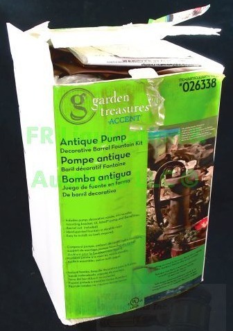 lot 38 image: Garden Treasures antique pump garden fountain kit