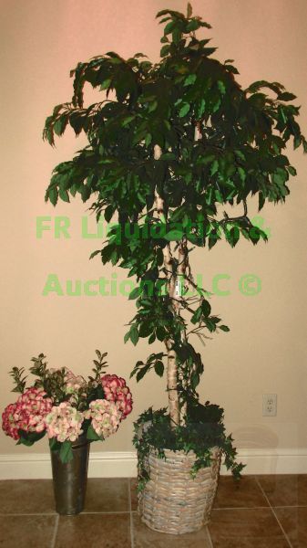 lot 103 image: Artificial tree and flowers