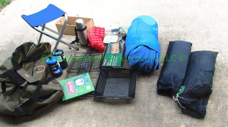 lot 60 image: Assorted camping gear as shown